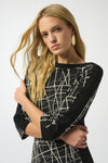 Joseph Ribkoff Silky Knit Abstract Print Sheath Dress 253093 F25