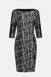 Joseph Ribkoff Silky Knit Abstract Print Sheath Dress 253093 F25
