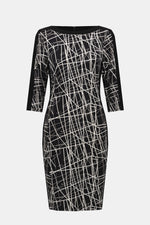 Joseph Ribkoff Silky Knit Abstract Print Sheath Dress 253093 F25
