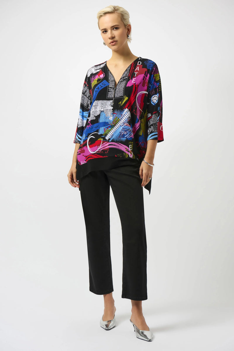 Joseph Ribkoff Silky Knit Printed Boxy Tunic 253113