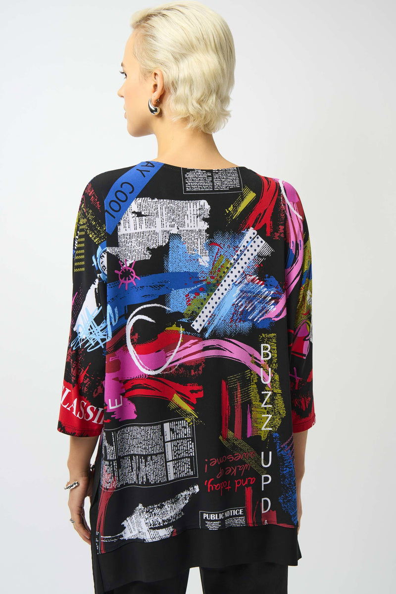Joseph Ribkoff Silky Knit Printed Boxy Tunic 253113