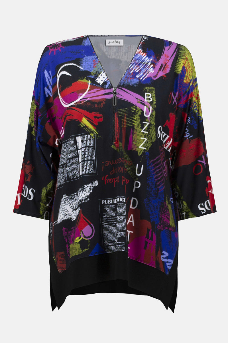 Joseph Ribkoff Silky Knit Printed Boxy Tunic 253113