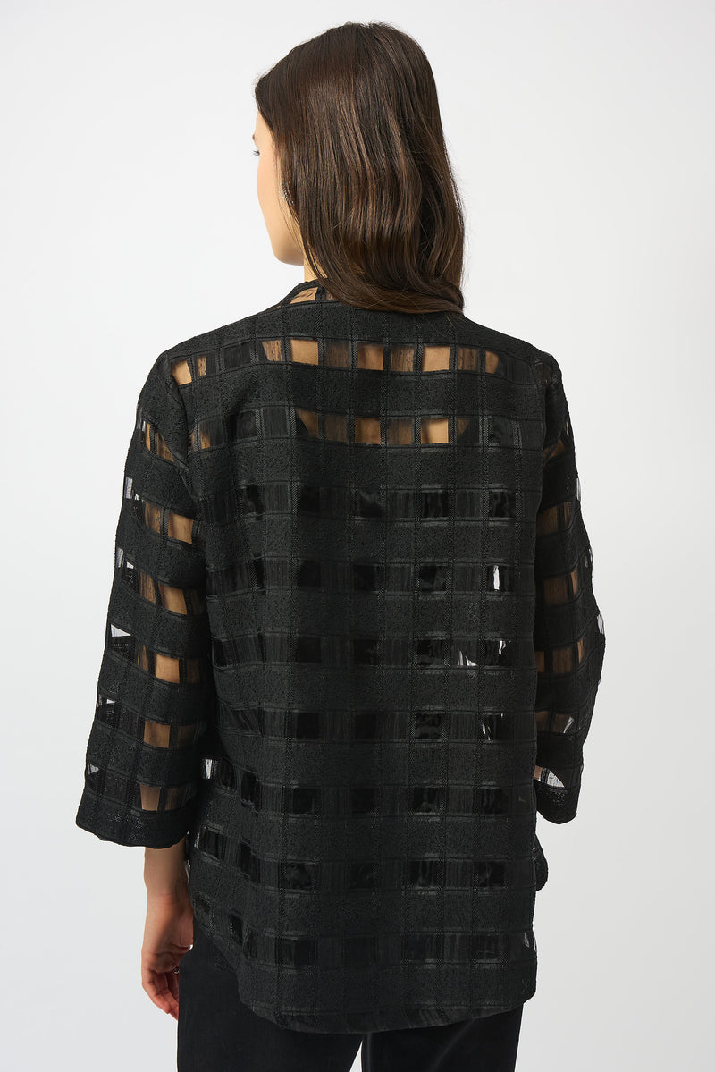 Joseph Ribkoff Novelty Checkered Print Swing Jacket 253199 F25