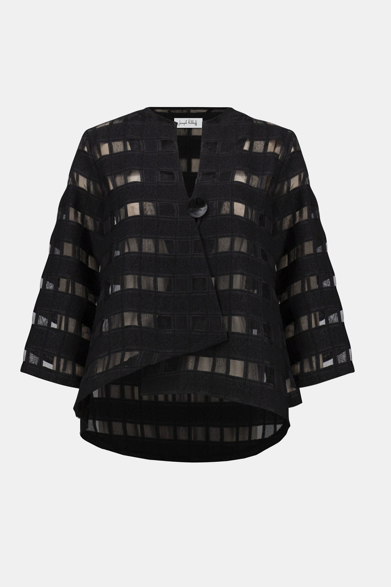 Joseph Ribkoff Novelty Checkered Print Swing Jacket 253199 F25