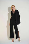 Joseph Ribkoff  Signature Silky Knit Wide Leg Pants with Rhinestone Detail 253729