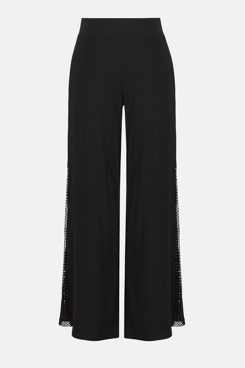 Joseph Ribkoff  Signature Silky Knit Wide Leg Pants with Rhinestone Detail 253729