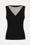 Joseph Ribkoff  Signature Silky Knit Sleeveless Top with Rhinestone Detail 253730