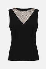 Joseph Ribkoff  Signature Silky Knit Sleeveless Top with Rhinestone Detail 253730