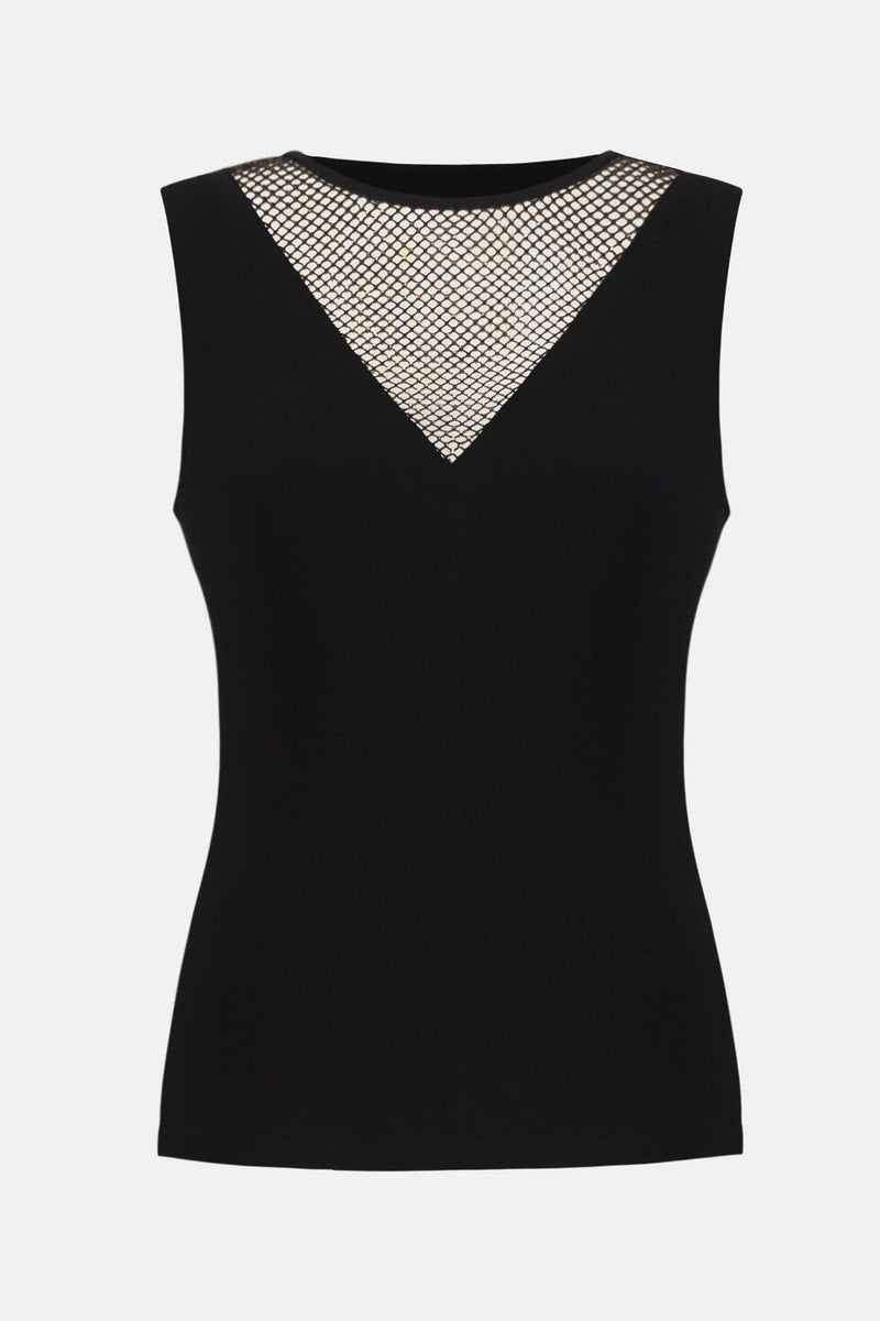 Joseph Ribkoff  Signature Silky Knit Sleeveless Top with Rhinestone Detail 253730