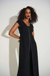 Joseph Ribkoff  Signature Woven Wide Leg Jumpsuit with Rhinestone Detail 253757