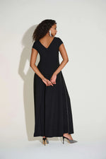 Joseph Ribkoff  Signature Woven Wide Leg Jumpsuit with Rhinestone Detail 253757