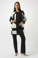 Joseph Ribkoff Jacquard Sweater Knit Colour-Block Cover-Up 253901F25