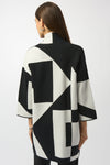Joseph Ribkoff Jacquard Sweater Knit Colour-Block Cover-Up 253901F25