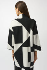 Joseph Ribkoff Jacquard Sweater Knit Colour-Block Cover-Up 253901F25