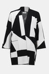 Joseph Ribkoff Jacquard Sweater Knit Colour-Block Cover-Up 253901F25