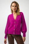 Joseph Ribkoff | Sweater Knit Cardigan with Puff Sleeves 253906