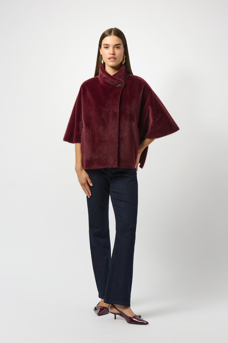 Joseph Ribkoff Bonded Faux Fur Suede Jacket 253924 F25