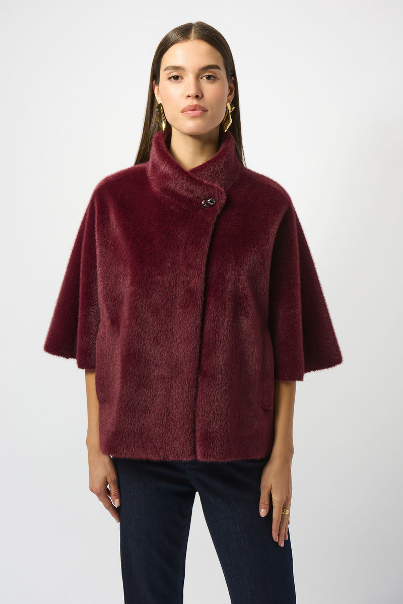 Joseph Ribkoff Bonded Faux Fur Suede Jacket 253924 F25
