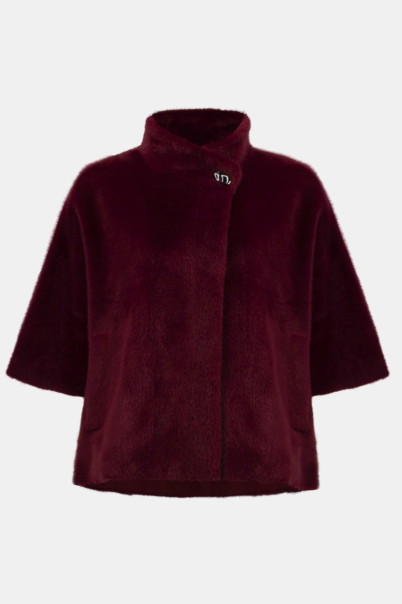 Joseph Ribkoff Bonded Faux Fur Suede Jacket 253924 F25