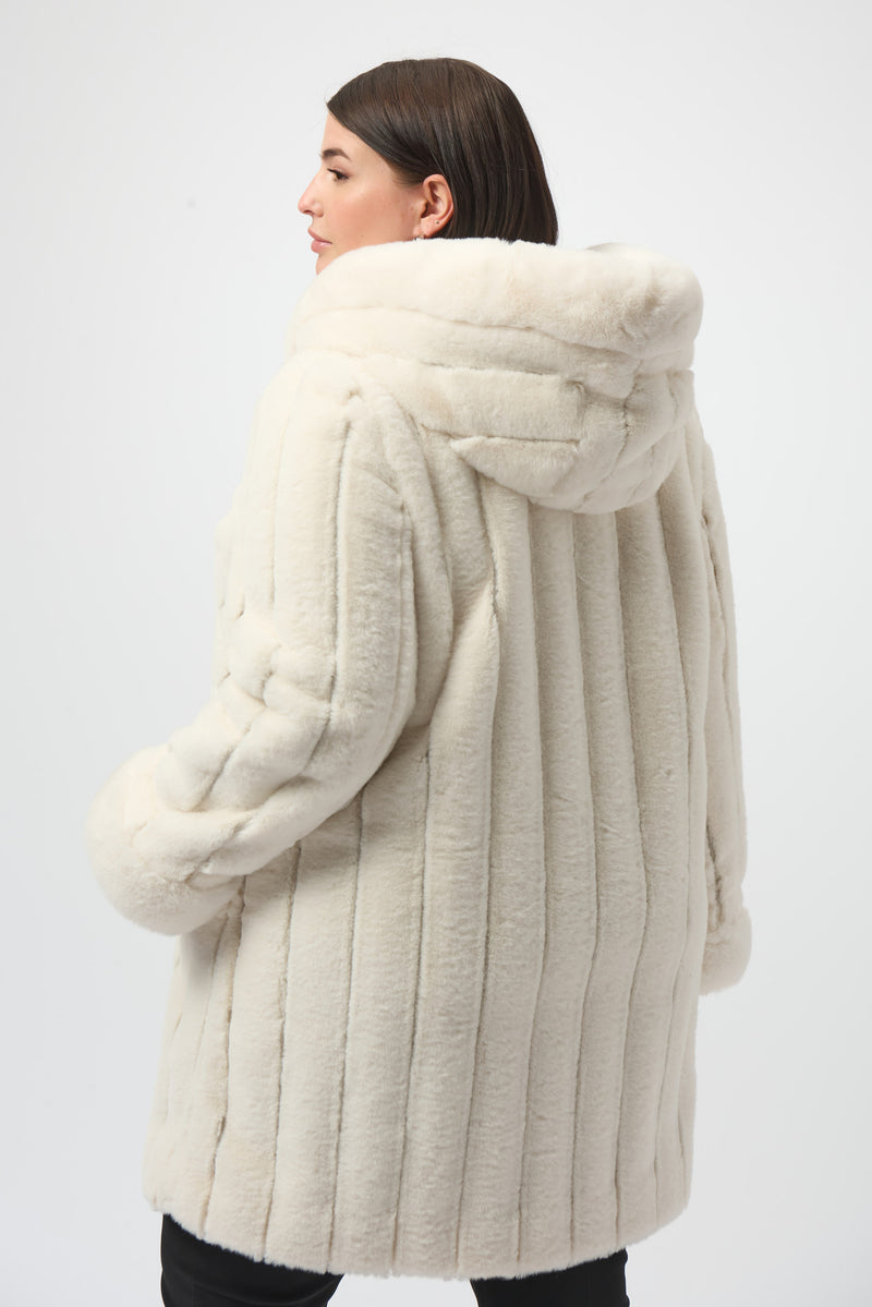 Joseph Ribkoff | Faux Fur Reversible Hooded Coat 253926