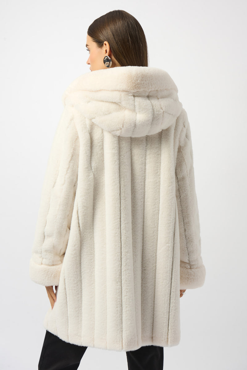 Joseph Ribkoff | Faux Fur Reversible Hooded Coat 253926