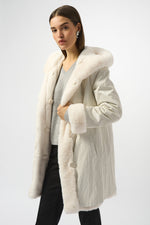 Joseph Ribkoff | Faux Fur Reversible Hooded Coat 253926