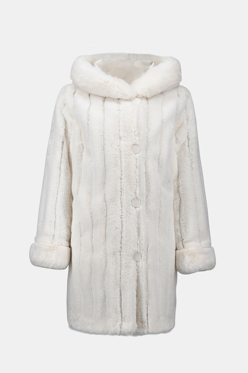 Joseph Ribkoff | Faux Fur Reversible Hooded Coat 253926