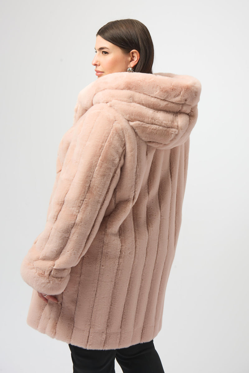 Joseph Ribkoff | Faux Fur Reversible Hooded Coat 253926