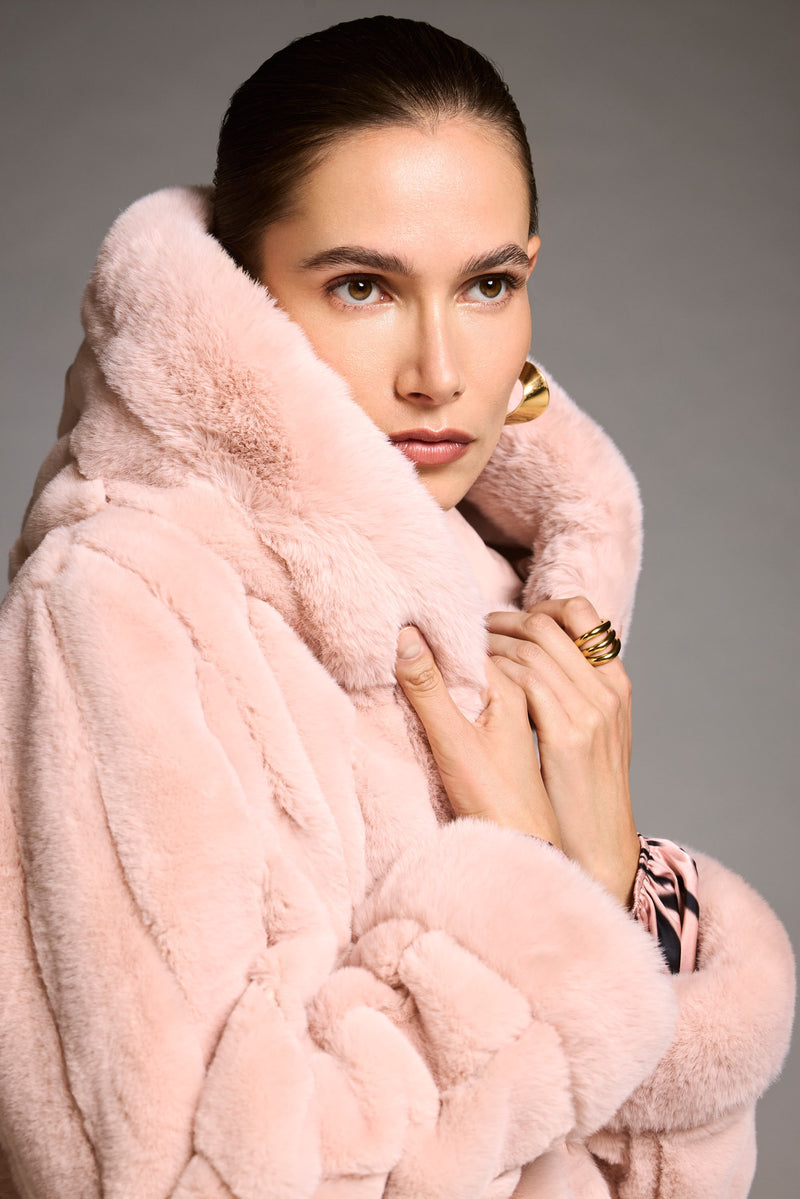 Joseph Ribkoff | Faux Fur Reversible Hooded Coat 253926