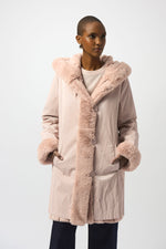 Joseph Ribkoff | Faux Fur Reversible Hooded Coat 253926