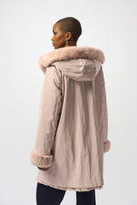 Joseph Ribkoff | Faux Fur Reversible Hooded Coat 253926
