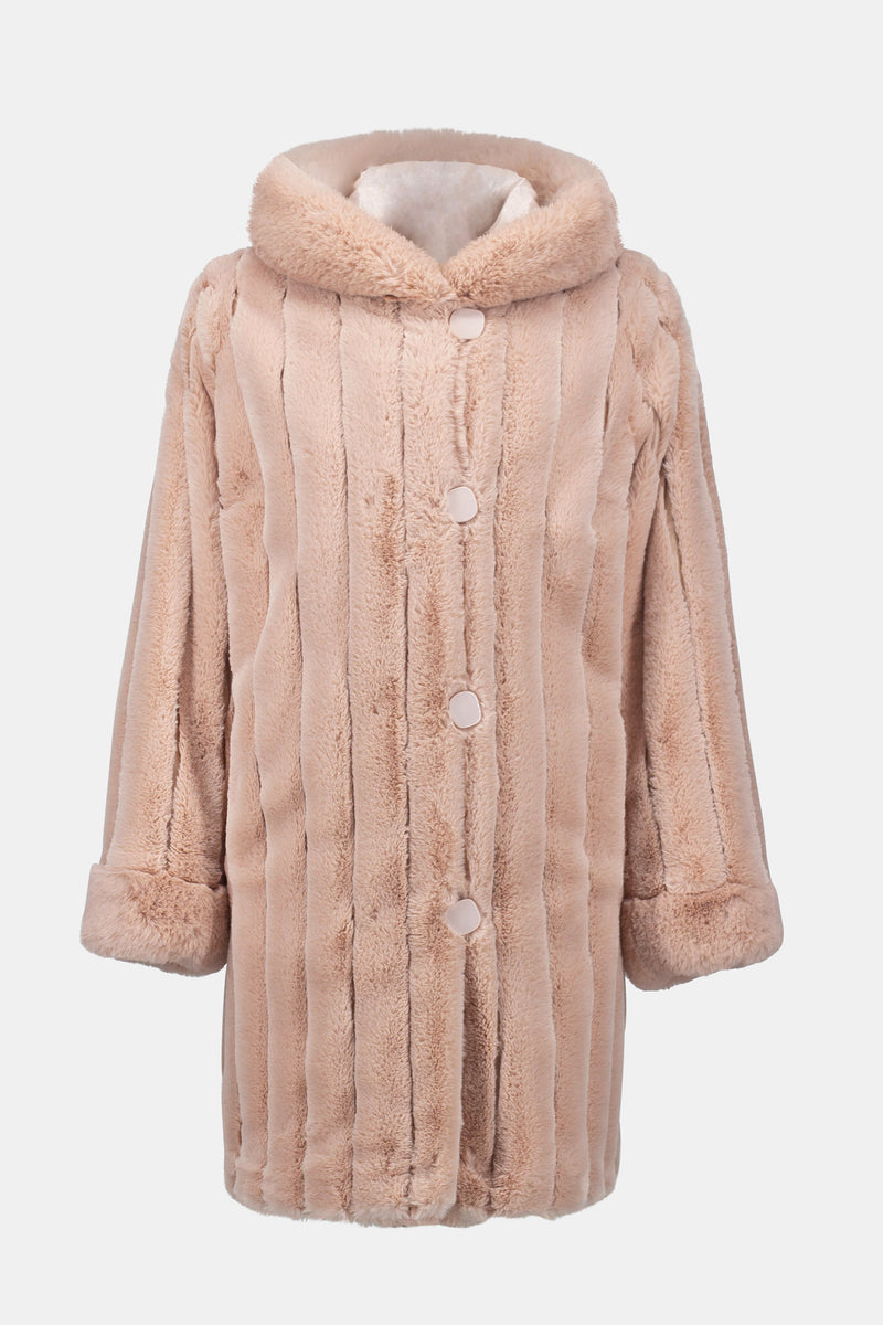 Joseph Ribkoff | Faux Fur Reversible Hooded Coat 253926