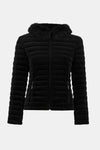 Joseph Ribkoff Stretch Velvet Puffer Jacket with Faux Fur Collar 253928 F25