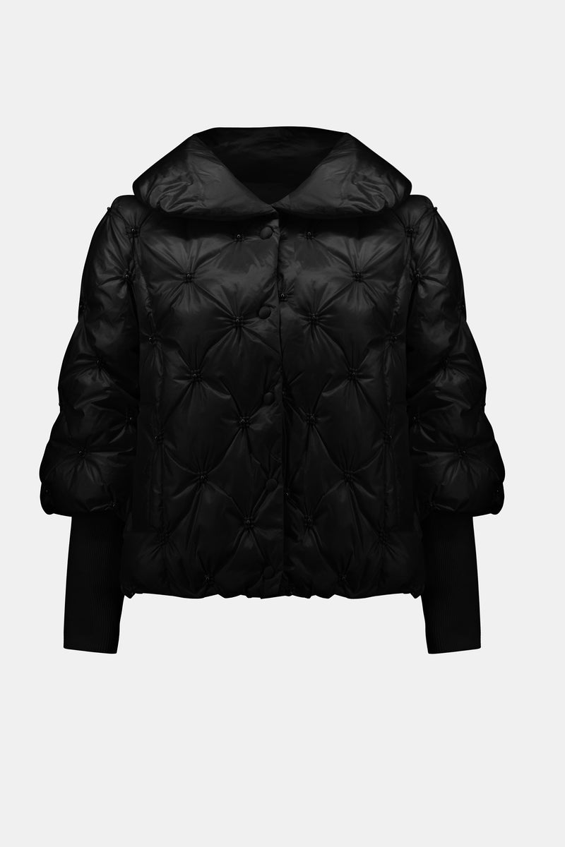 Joseph Ribkoff Pearl Quilted Puffer Trapeze Jacket 253931 F25