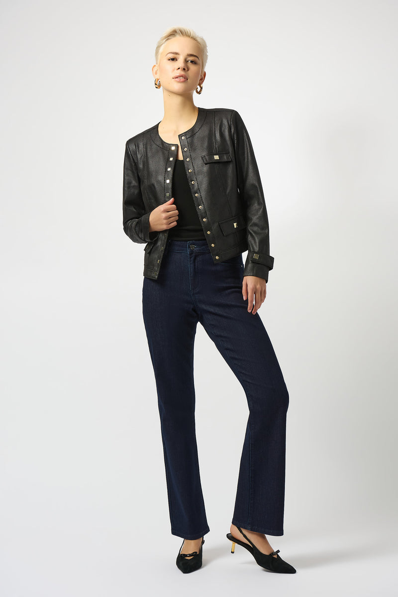 Joseph Ribkoff | Foiled Faux Suede Fitted Jacket 253935 F25