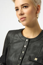 Joseph Ribkoff | Foiled Faux Suede Fitted Jacket 253935 F25