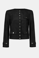 Joseph Ribkoff | Foiled Faux Suede Fitted Jacket 253935 F25