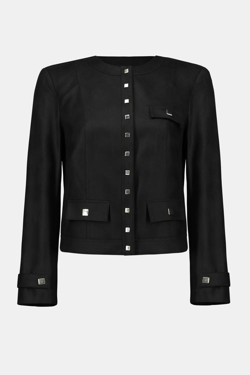 Joseph Ribkoff | Foiled Faux Suede Fitted Jacket 253935 F25