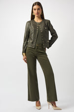 Joseph Ribkoff | Foiled Faux Suede Fitted Jacket 253935 F25
