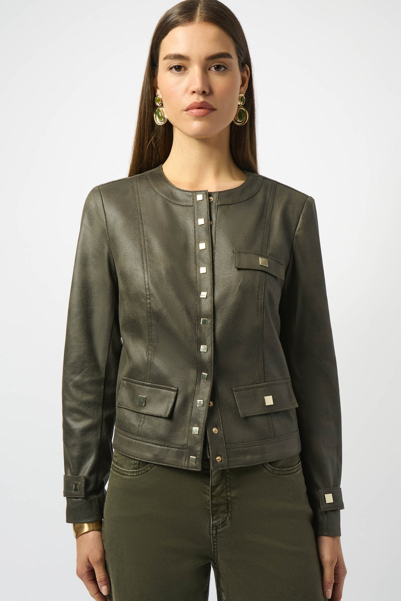 Joseph Ribkoff | Foiled Faux Suede Fitted Jacket 253935 F25