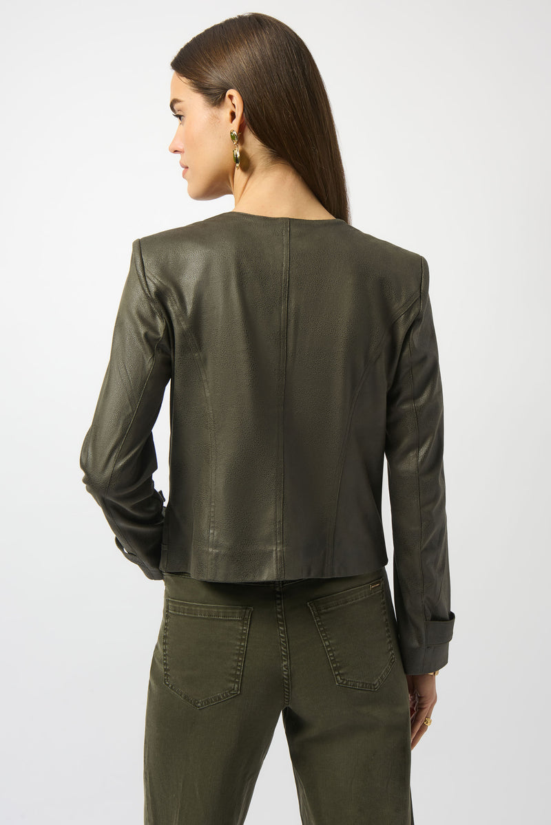 Joseph Ribkoff | Foiled Faux Suede Fitted Jacket 253935 F25