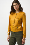 Joseph Ribkoff | Foiled Faux Suede Fitted Jacket 253935 F25