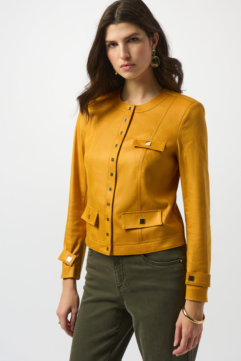 Joseph Ribkoff | Foiled Faux Suede Fitted Jacket 253935 F25
