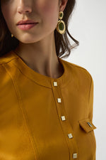 Joseph Ribkoff | Foiled Faux Suede Fitted Jacket 253935 F25
