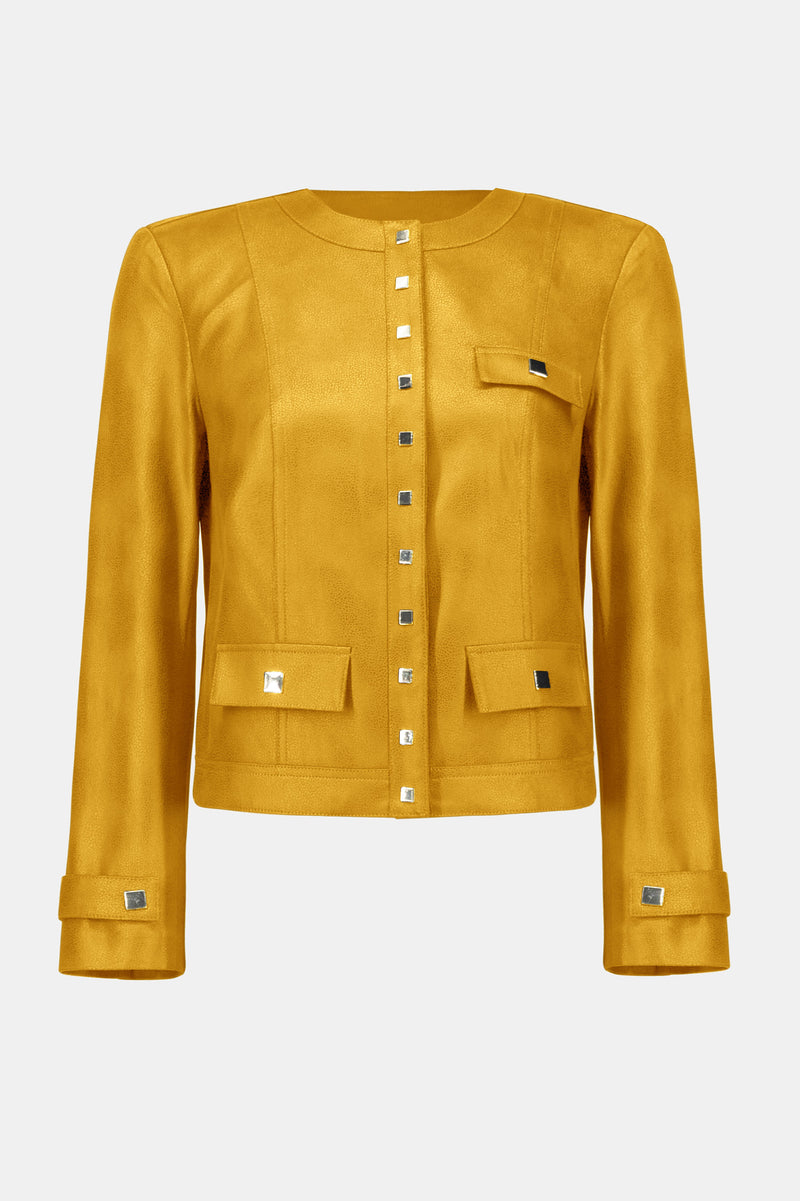 Joseph Ribkoff | Foiled Faux Suede Fitted Jacket 253935 F25