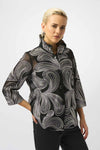 Joseph Ribkoff Embroidered Mesh Straight Jacket 253949F25