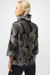 Joseph Ribkoff Embroidered Mesh Straight Jacket 253949F25