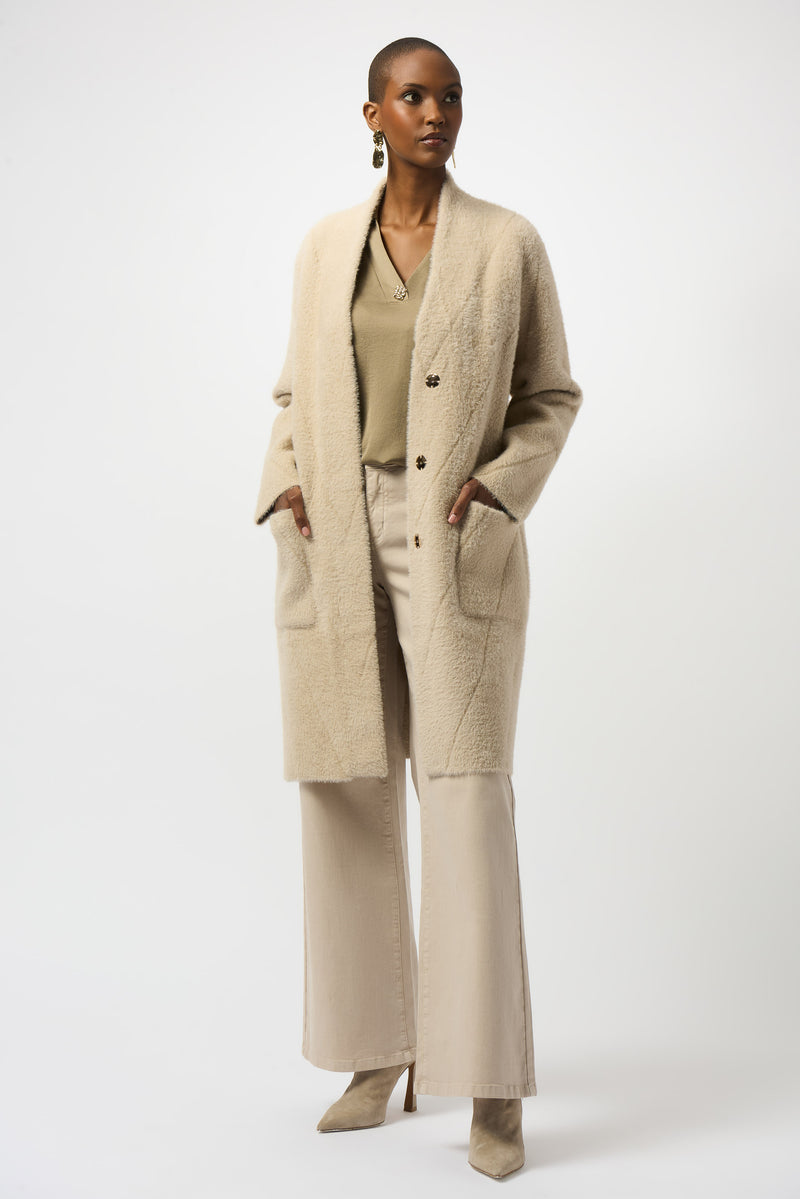 Joseph Ribkoff. Feather Yarn Sweater Knit Coat 253955 F25