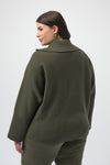 Joseph Ribkoff |   Sweater Knit Boxy Pullover With Zipped Collar 253963