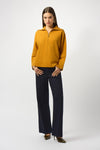 Joseph Ribkoff |   Sweater Knit Boxy Pullover With Zipped Collar 253963